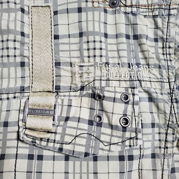 Vintage Fusai Button Up Shirt Size L Y2K Cyber Goth Grunge Mens - Picture 10 of 13